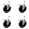 Service Caster 6 Inch Phenolic Swivel 1/2 Inch Threaded Stem Caster Set with Total Lock Brake SCC SCC-TSTTL20S615-PHR-121315-4 - alternate 1